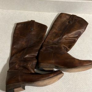 Frye Melissa Button Cognac Riding Boots size 9 B